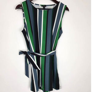 Ann Taylor Factory Stripe Belted Tank